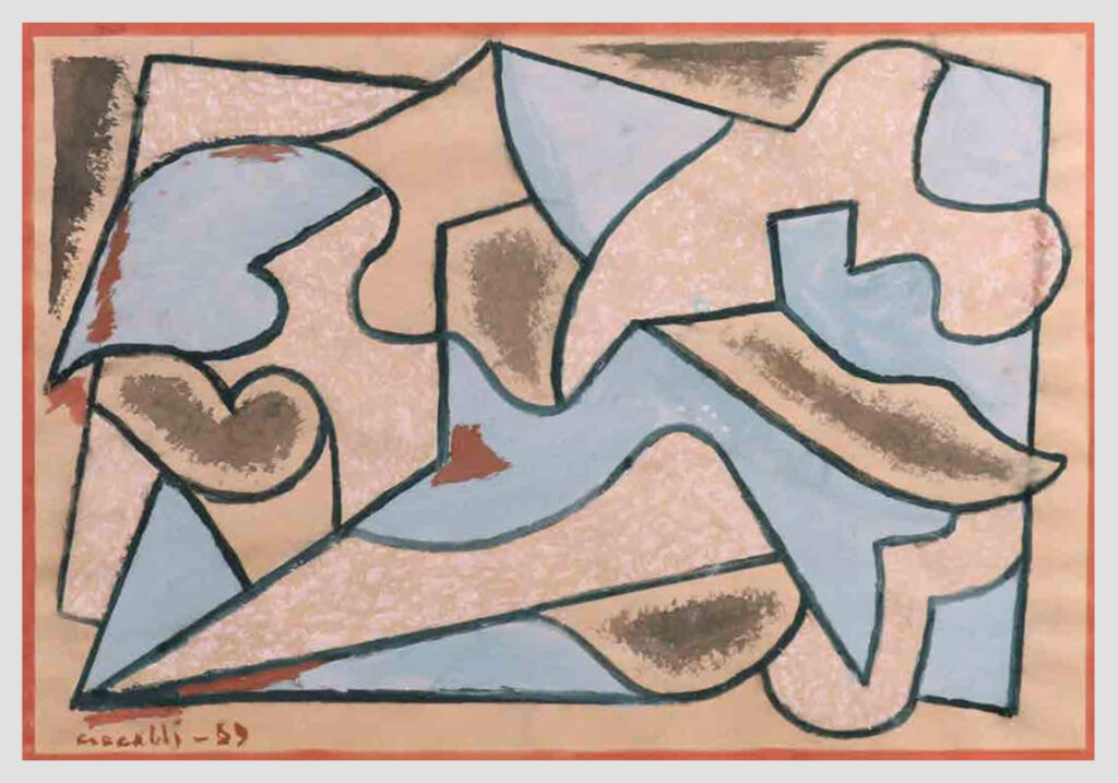 sirena titolo, 1959 - sirena - tempera su carta
