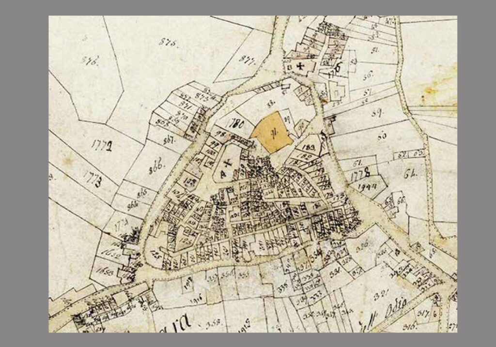 planimetria storica del sito - historischer Katasterplan